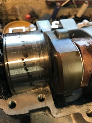 850 PTO bearing friction welded to crankwheel (1).jpg