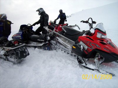 Towing Gerry's sled.jpg